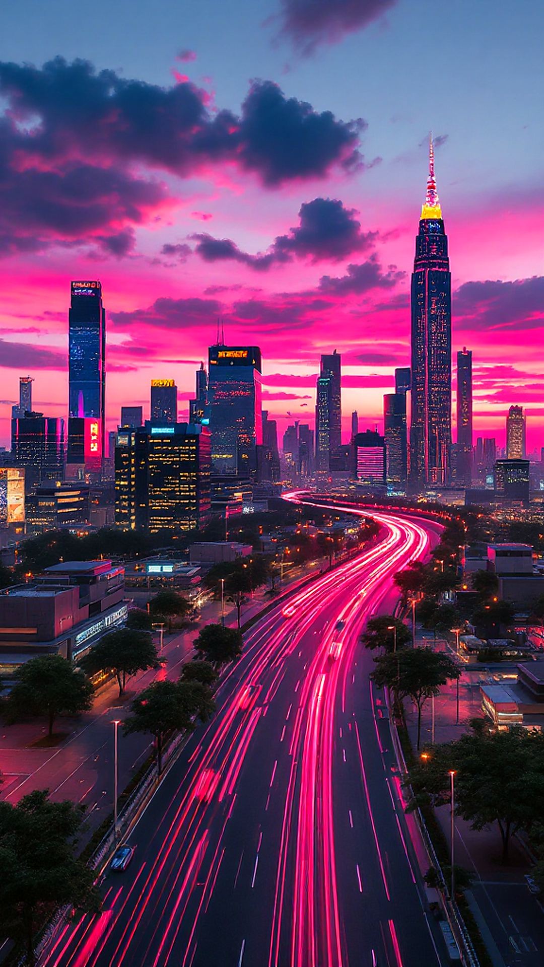 Retrowave Cityscape