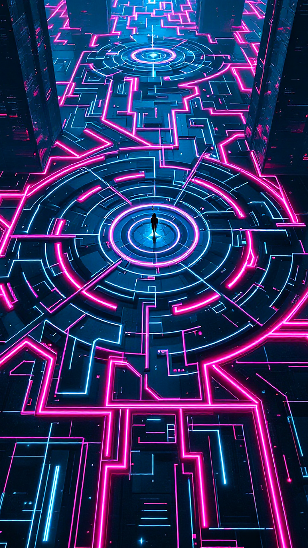 Neon Maze Aerial