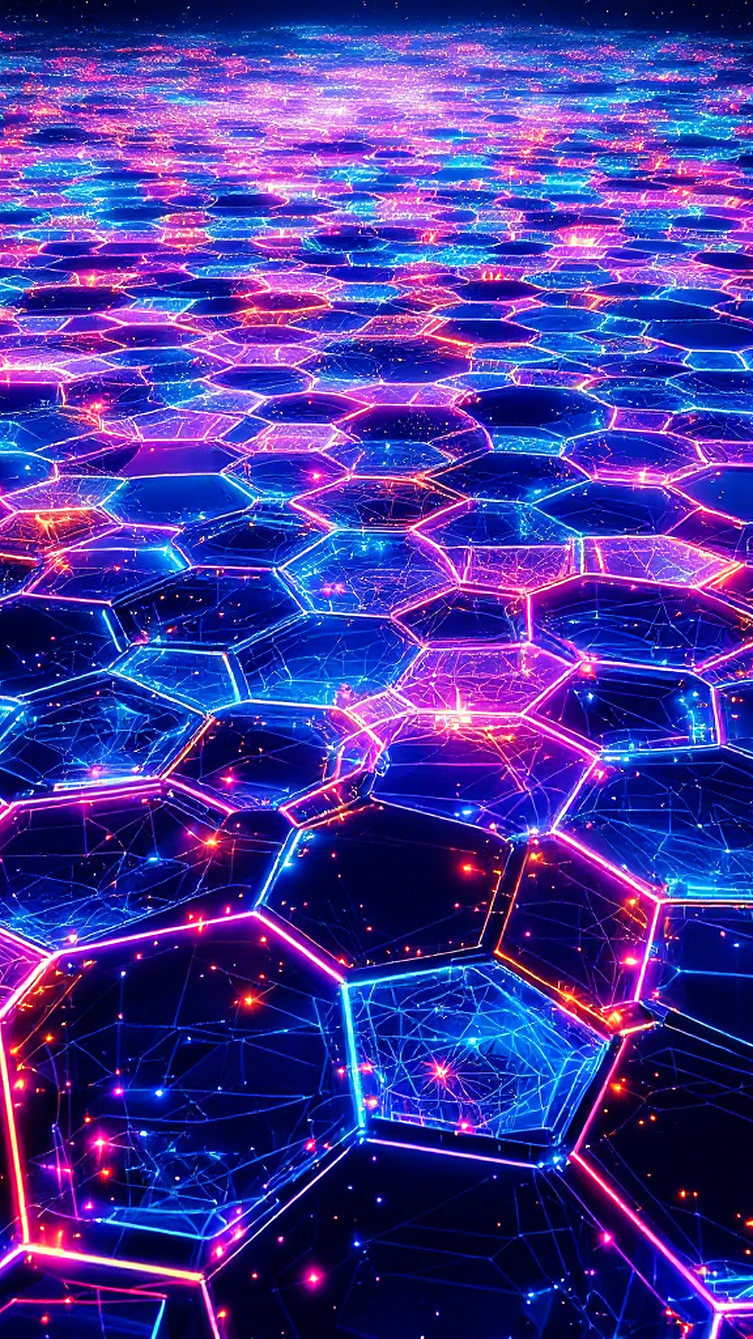 Neon Honeycomb