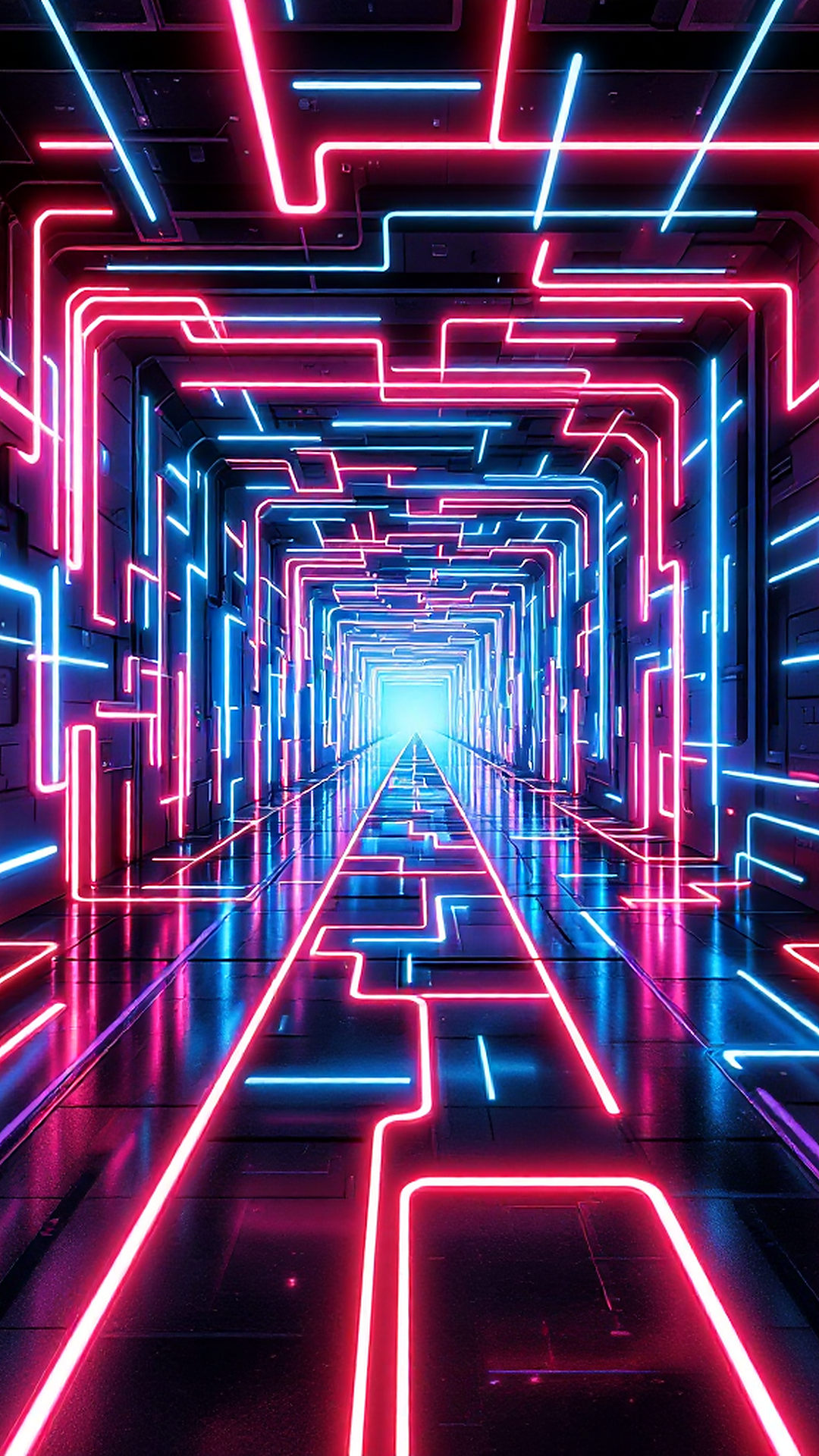 Neon Corridor Maze